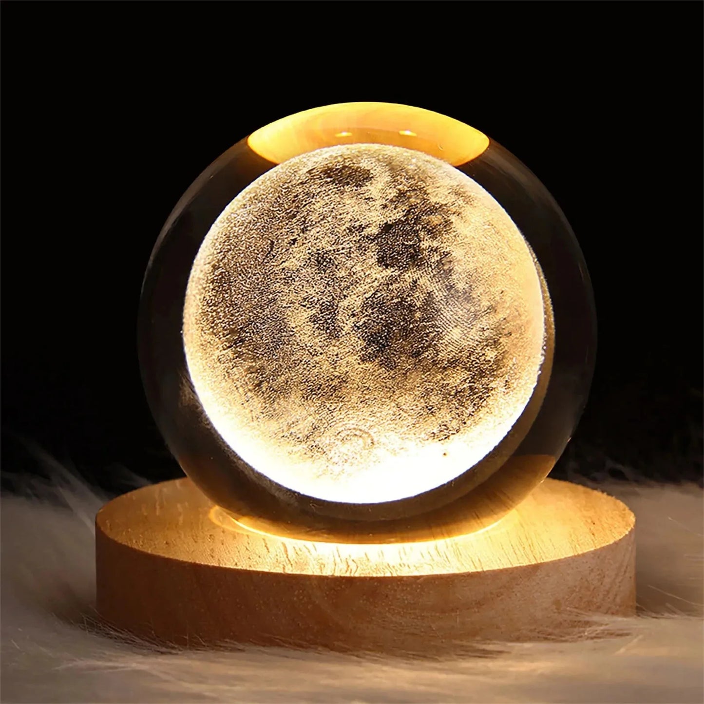 Aqua Unique 3D Crystal Ball LED Lamp