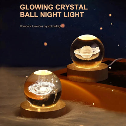 Aqua Unique 3D Crystal Ball LED Lamp